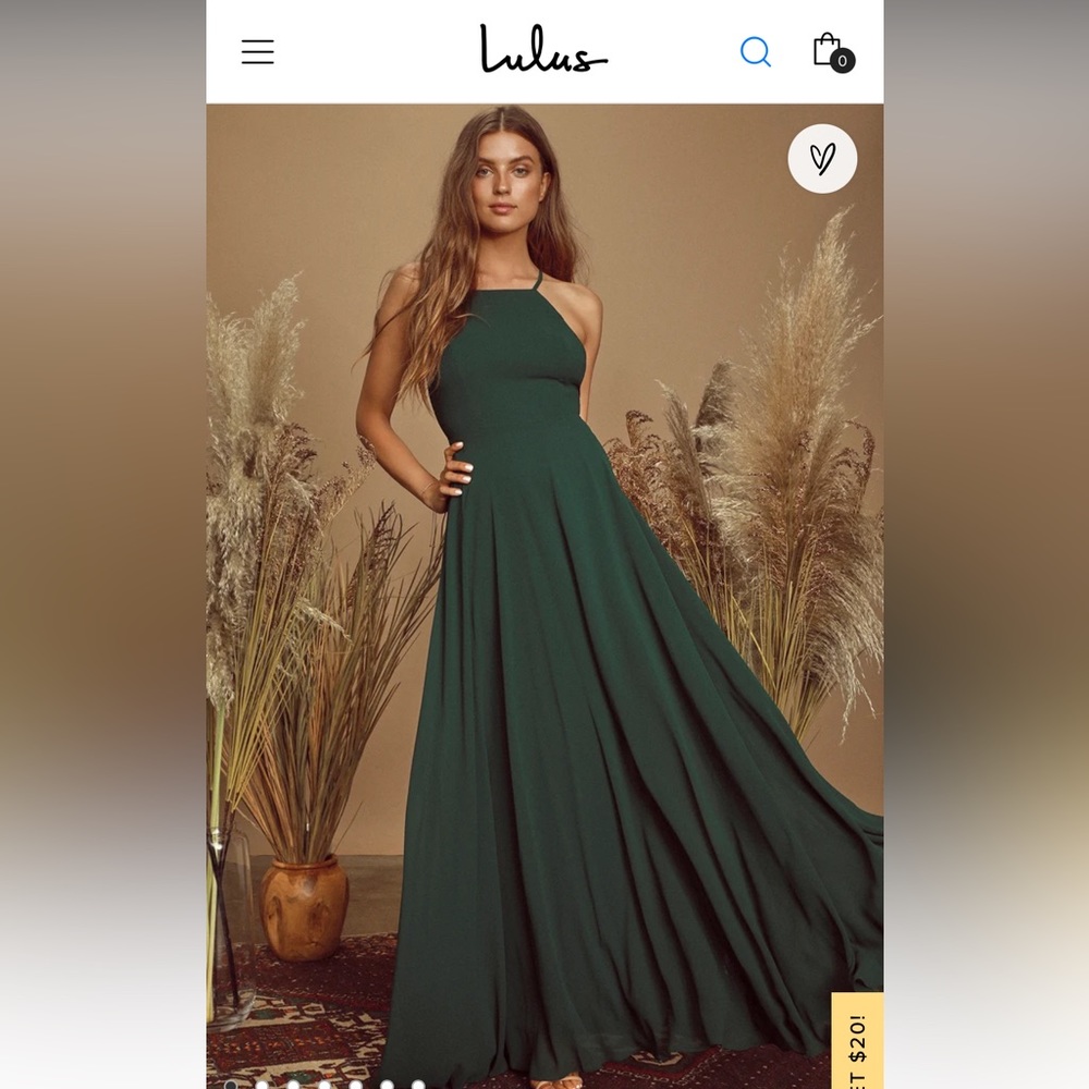 Lulus formal dress - forest green